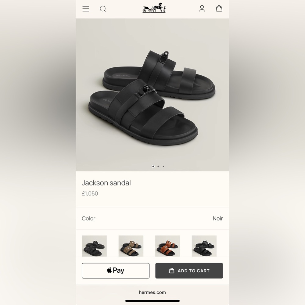 Hermès Jackson Sandal – Noir (Black) | Size 46 (US 13) - Picture 6 of 10
